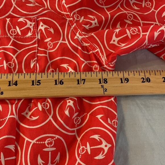 L.L. Bean Pink Nautical Stretch Cotton Shirt Size Medium - Picture 5 of 9